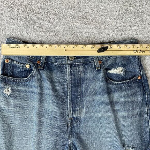 Levi's 501 Big E Straight Leg Premium Jeans Women’s 29 x 32 Destroyed Selvedge - Picture 12 of 16